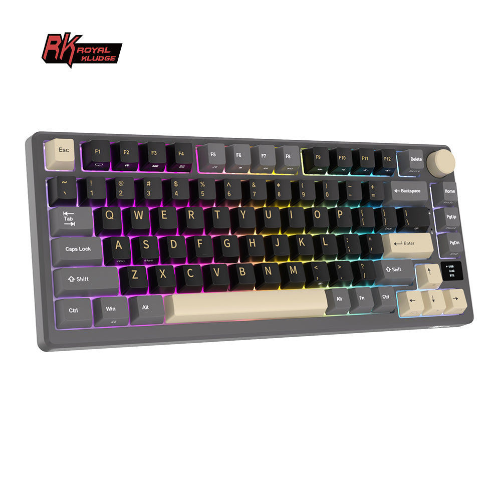 Royal Kludge RKM75 Tri Mode - Mechanisch Gaming Toetsenbord - Foam Touch - Inclusief Stofkap