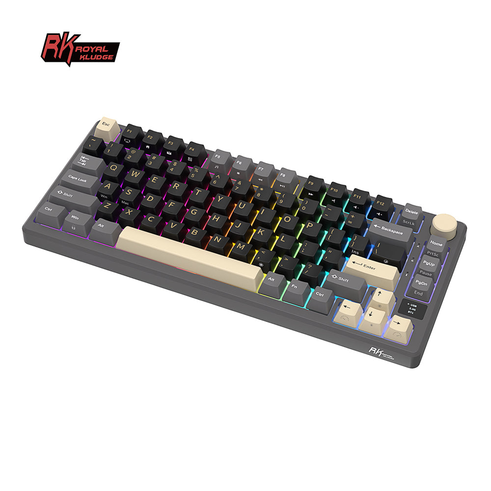 Royal Kludge RKM75 Tri Mode - Mechanisch Gaming Toetsenbord - Foam Touch - Inclusief Stofkap