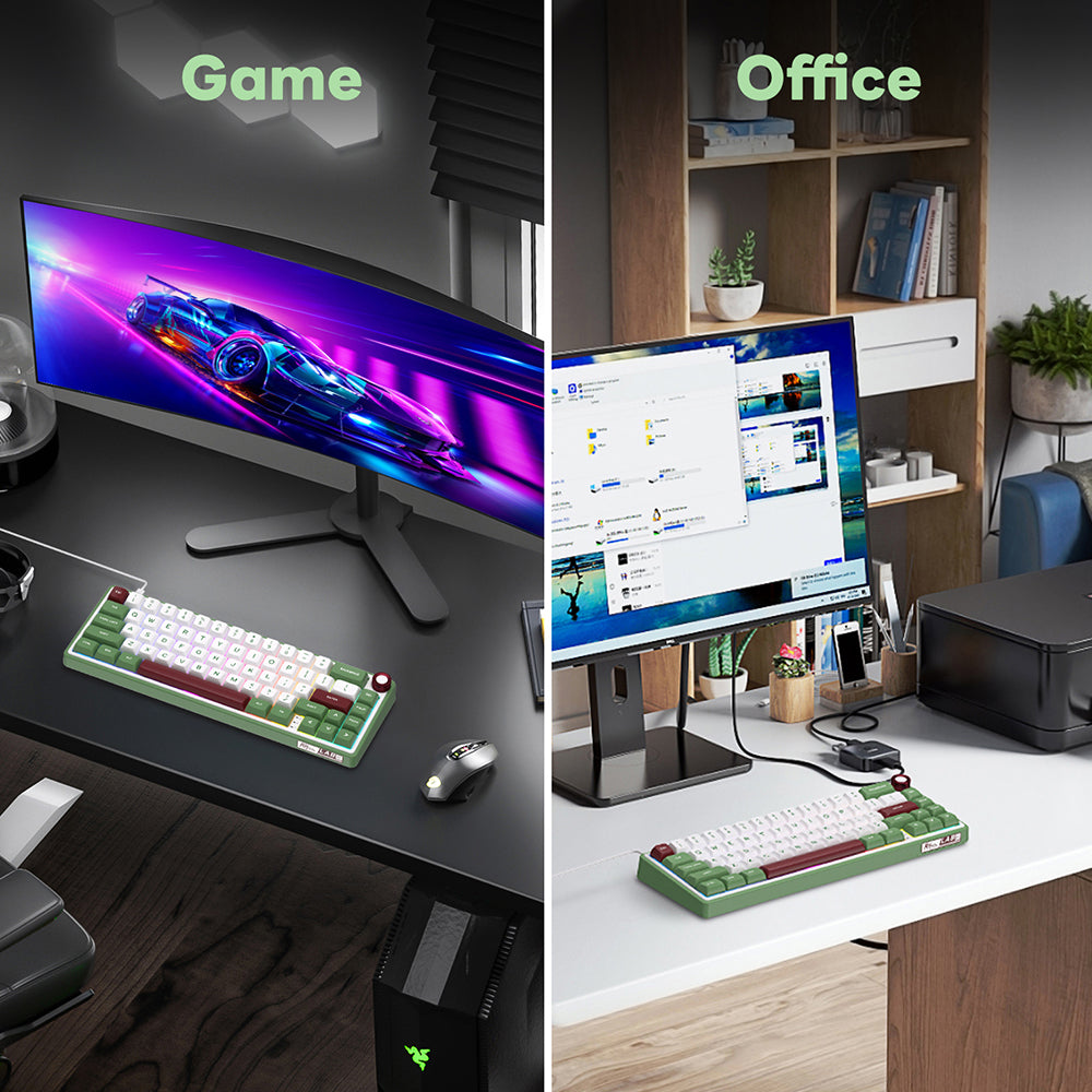 Royal Kludge RKR65 - Mechanisch RGB Gaming Toetsenbord - Inclusief Stofkap