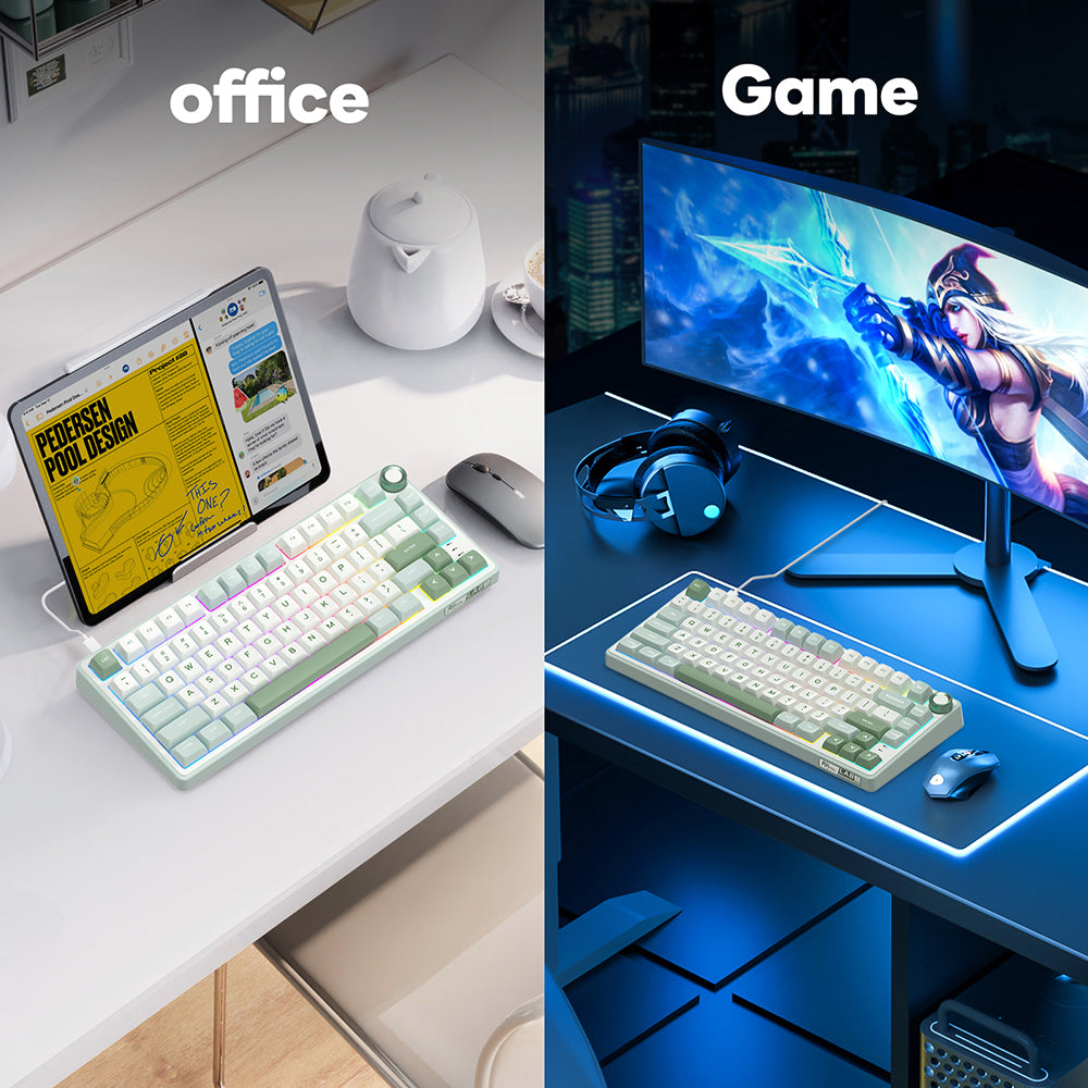 Royal Kludge RKR75 - Mechanisch RGB Gaming Toetsenbord - Foam Touch- Inclusief Stofkap