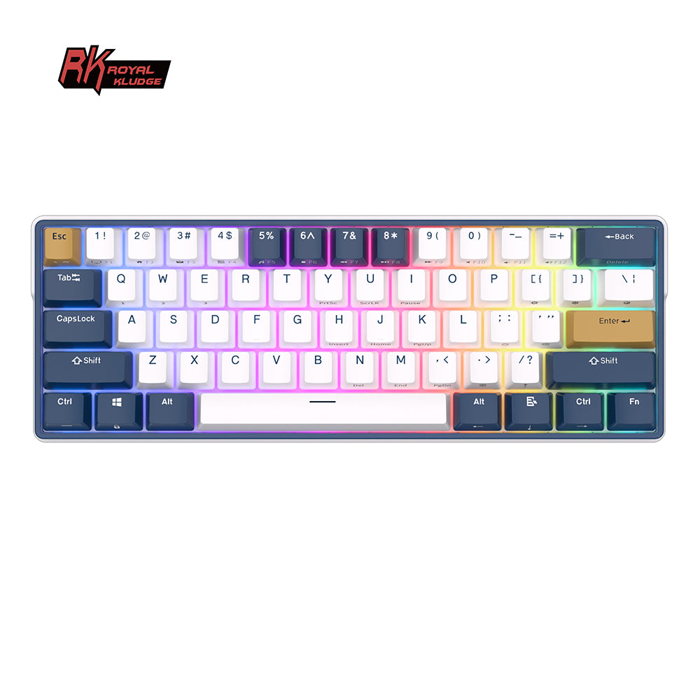 Royal Kludge RK61 Plus Tri Mode - Mechanisch RGB Gaming Toetsenbord met 61 Keys - 60% Lay-out