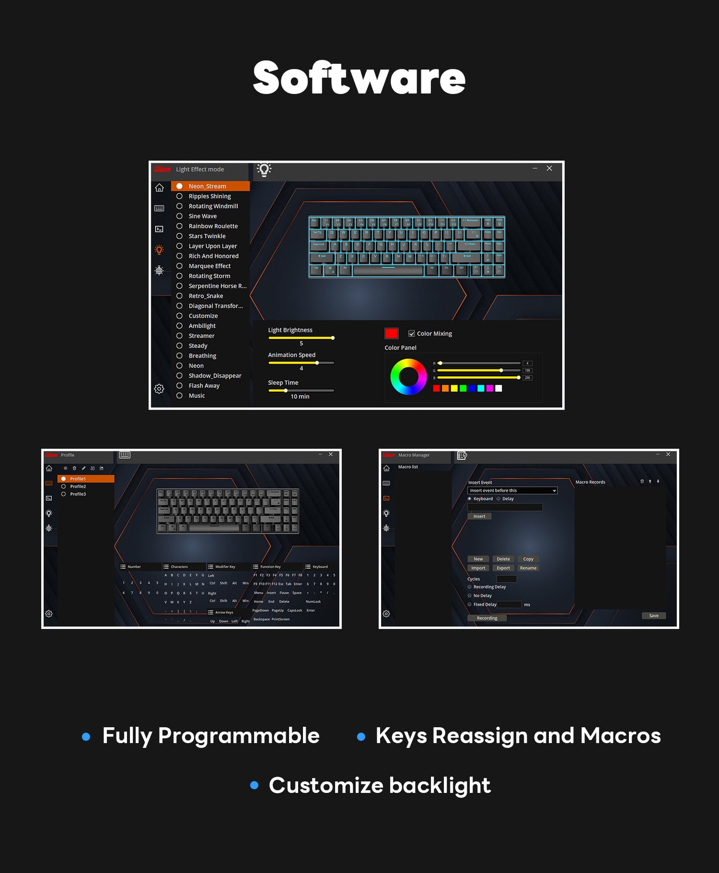 Royal Kludge RKM75 Tri Mode - Mechanisch Gaming Toetsenbord - Foam Touch - Inclusief Stofkap