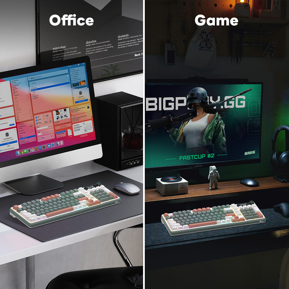 Royal Kludge RKS98 - Mechanisch Gaming Toetsenbord - Met Display - Inclusief Stofkap