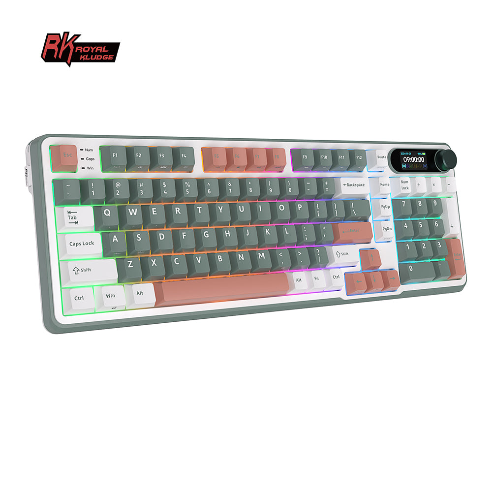 Royal Kludge RKS98 - Mechanisch Gaming Toetsenbord - Met Display - Inclusief Stofkap