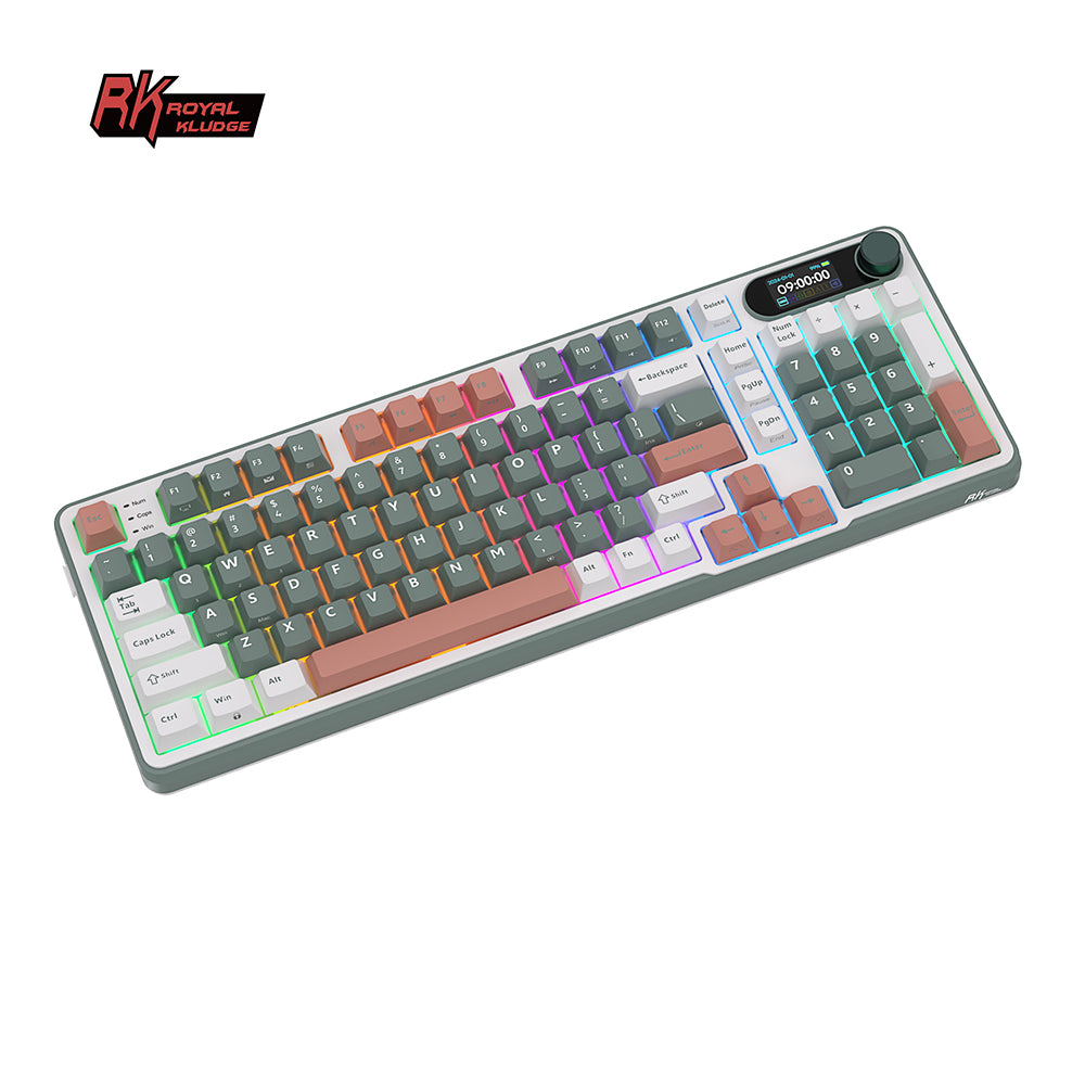 Royal Kludge RKS98 - Mechanisch Gaming Toetsenbord - Met Display - Inclusief Stofkap