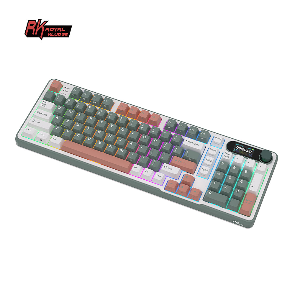 Royal Kludge RKS98 - Mechanisch Gaming Toetsenbord - Met Display - Inclusief Stofkap