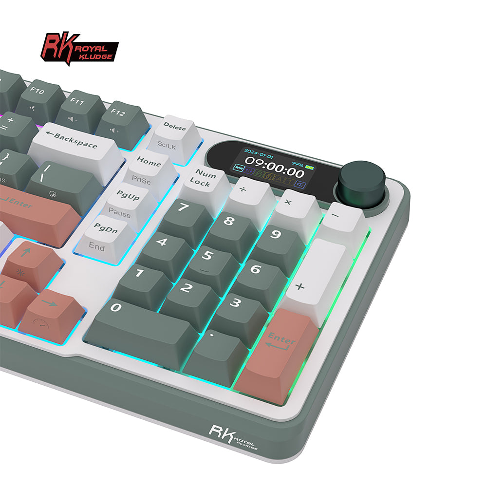 Royal Kludge RKS98 - Mechanisch Gaming Toetsenbord - Met Display - Inclusief Stofkap