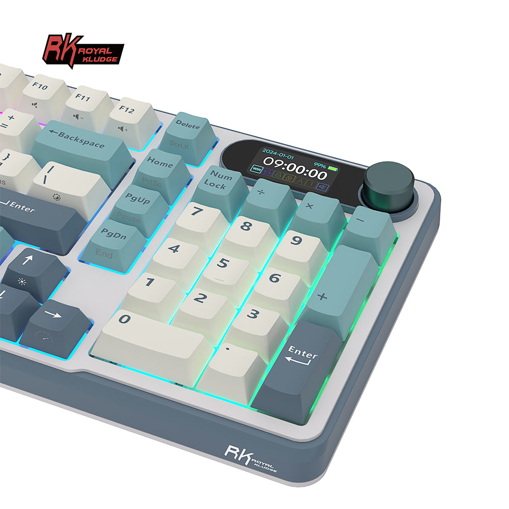 Royal Kludge RKS98 - Mechanisch Gaming Toetsenbord - Met Display - Inclusief Stofkap