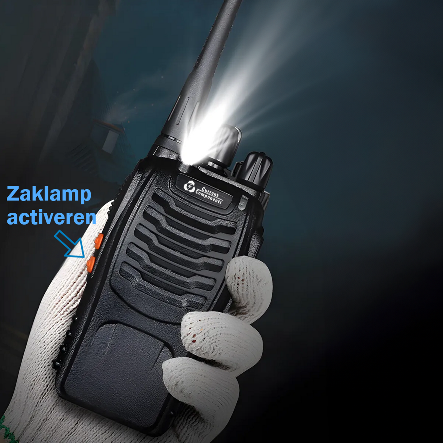 Current Components 88E Portofoon - Walkie Talkie - Communicatiemiddel - Met Oortjes - 0,5W - 2,5km Bereik - 446 Mhz - Zaklamp functie