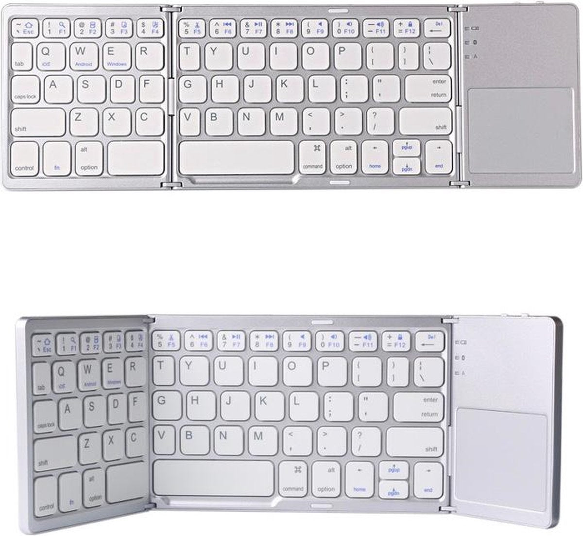 Universeel Draadloos Opvouwbaar / Inklapbaar Toetsenbord met Touchpad - Bluetooth Keyboard