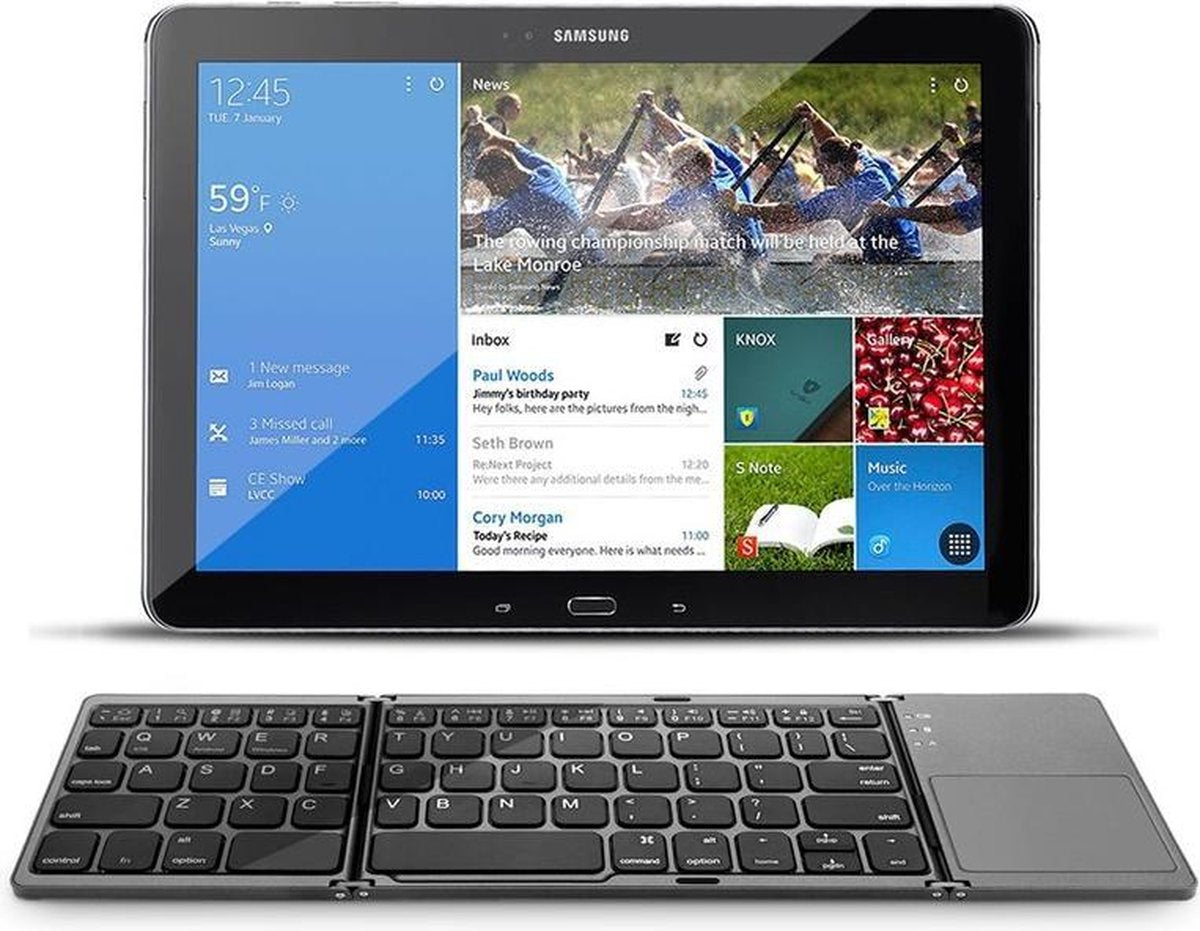 Universeel Draadloos Opvouwbaar / Inklapbaar Toetsenbord met Touchpad - Bluetooth Keyboard