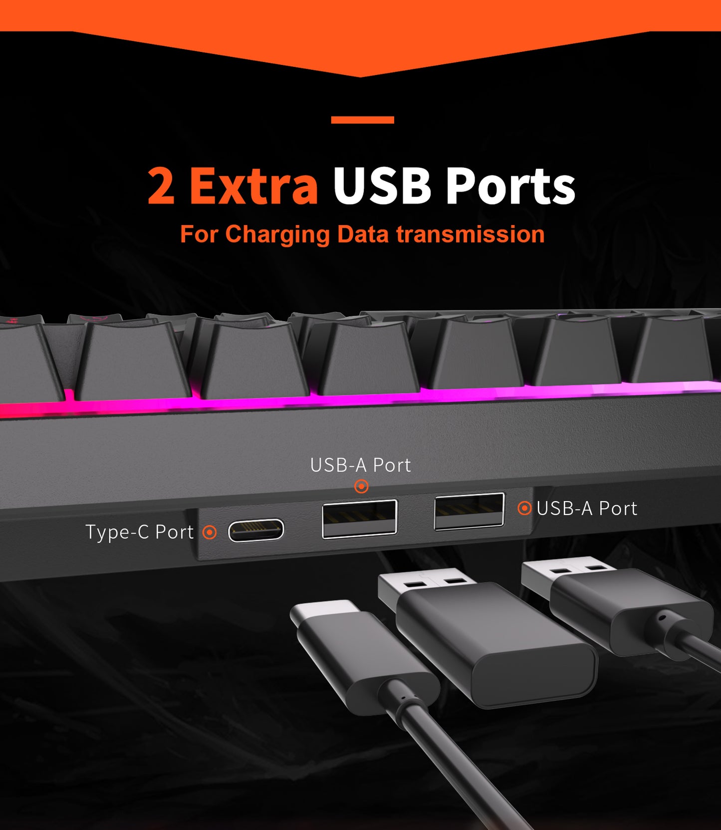 Royal Kludge RKG68 - Draadloos Mechanisch Toetsenbord - RGB - 65% Lay-out - 2,4GHz
