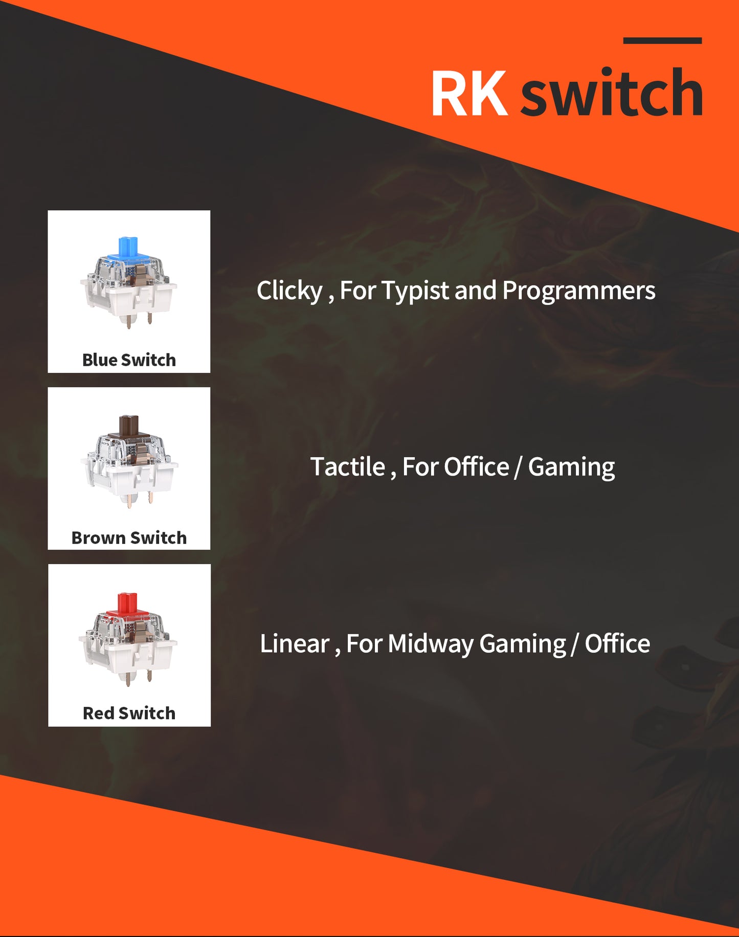 Royal Kludge RK61 Tri Mode - Mechanisch RGB Gaming Toetsenbord met 61 Keys - 60% Lay-out