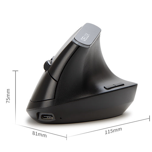 Delux M618DB - Ergonomische Muis - 4000 DPI - Batterijen