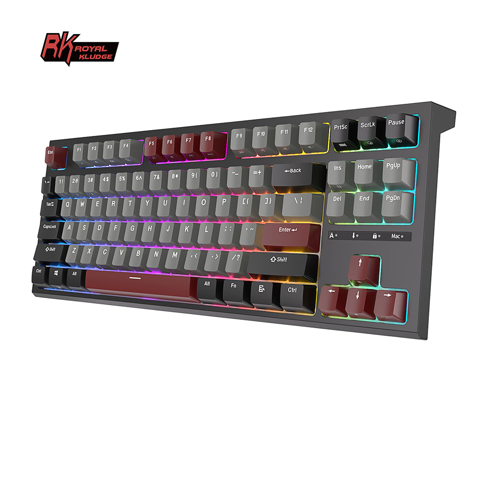 Royal Kludge RKR87 - Bedraad Mechanisch Toetsenbord - Aanpasbare RGB - Foam Touch