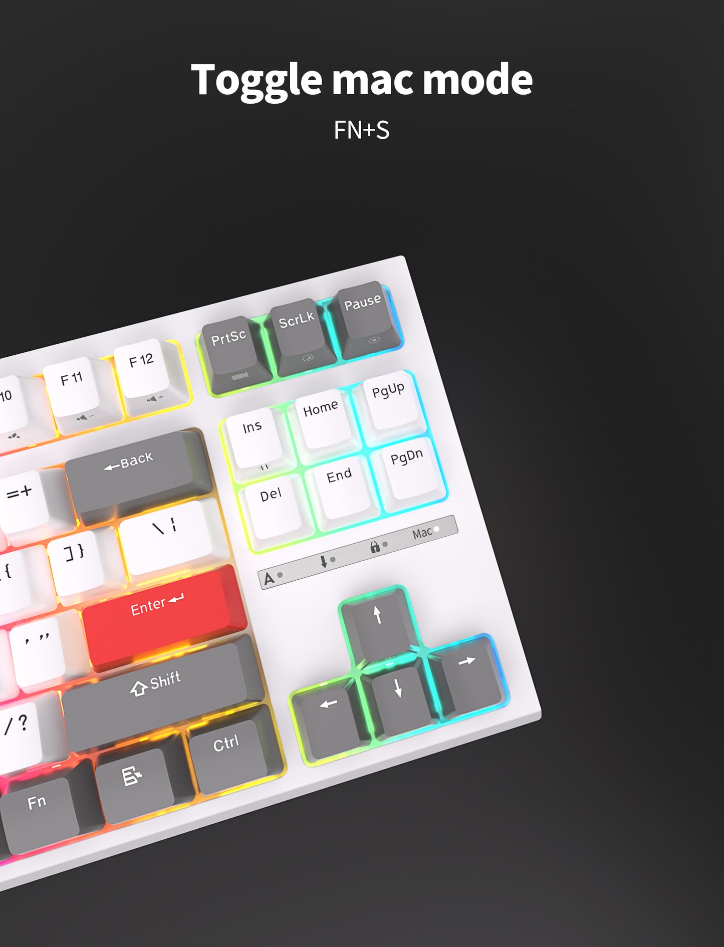 Royal Kludge RKR87 - Bedraad Mechanisch Toetsenbord - Aanpasbare RGB - Foam Touch