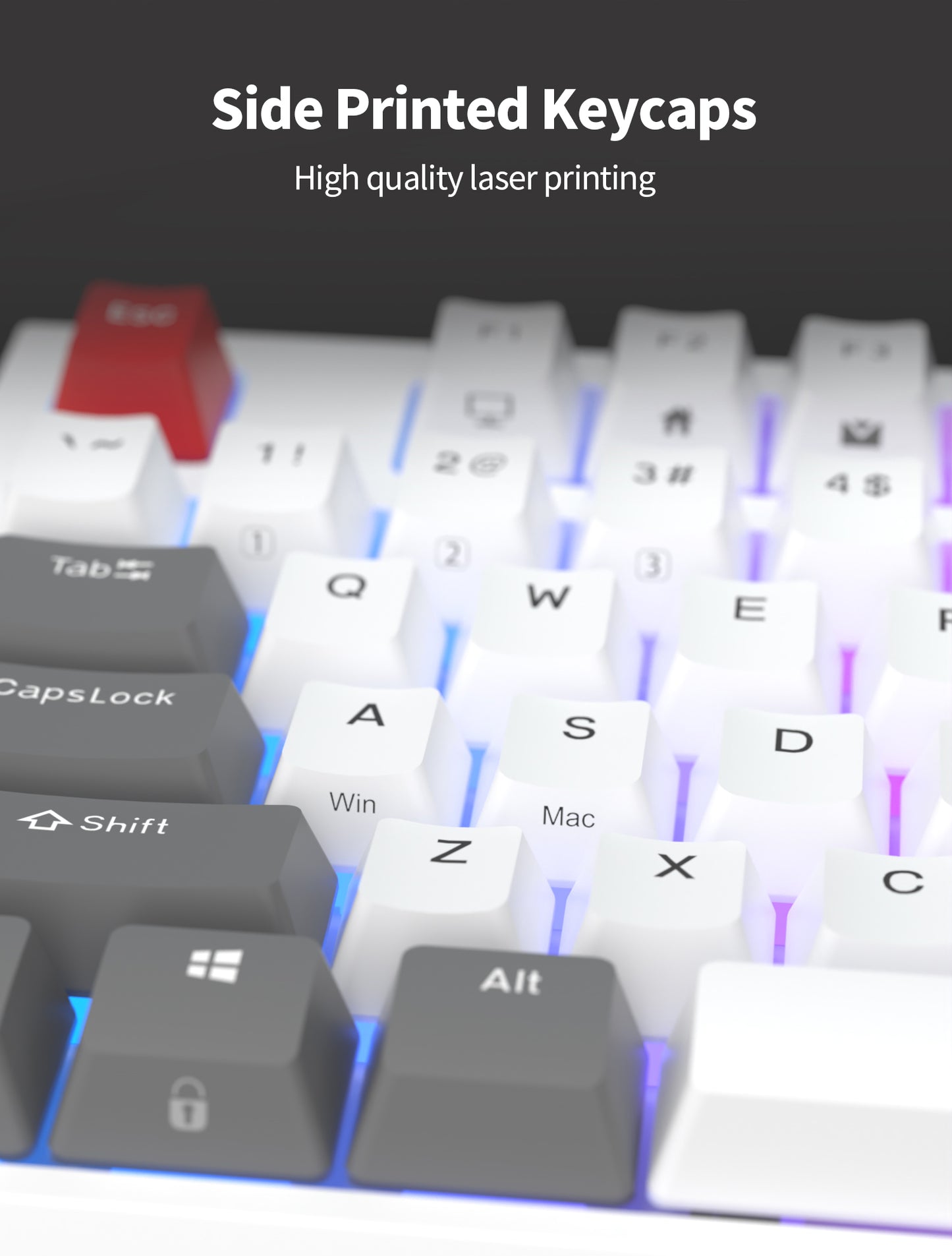 Royal Kludge RKR87 - Bedraad Mechanisch Toetsenbord - Aanpasbare RGB - Foam Touch