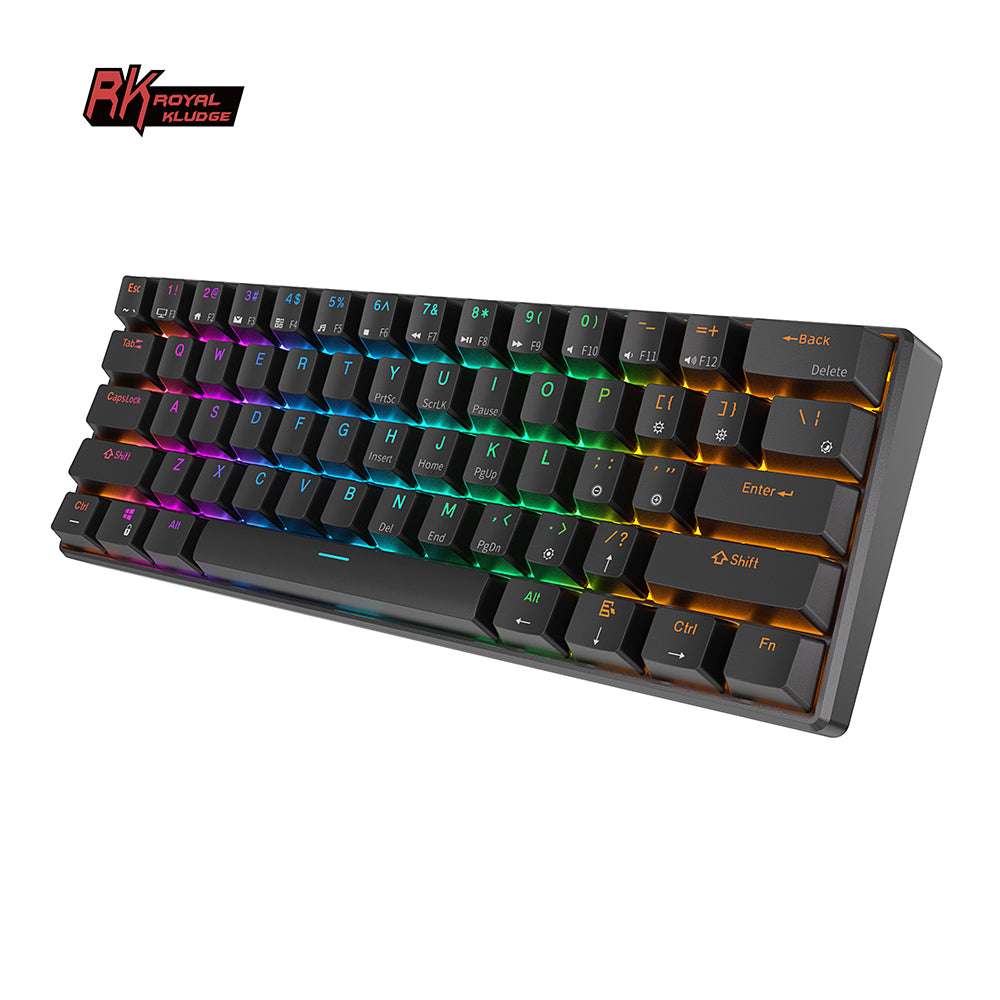 Royal Kludge RK61 Tri Mode - Mechanisch RGB Gaming Toetsenbord met 61 Keys - 60% Lay-out