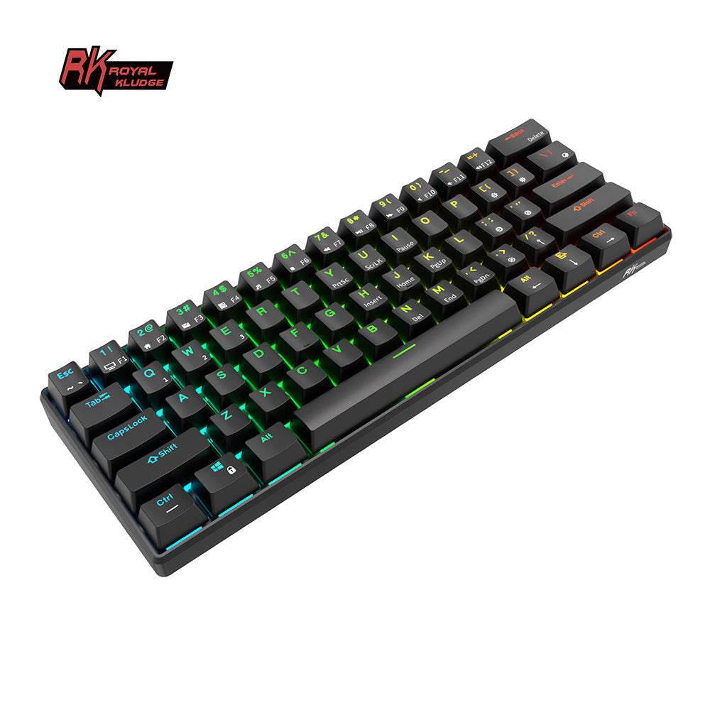 Royal Kludge RK61 Tri Mode - Mechanisch RGB Gaming Toetsenbord met 61 Keys - 60% Lay-out