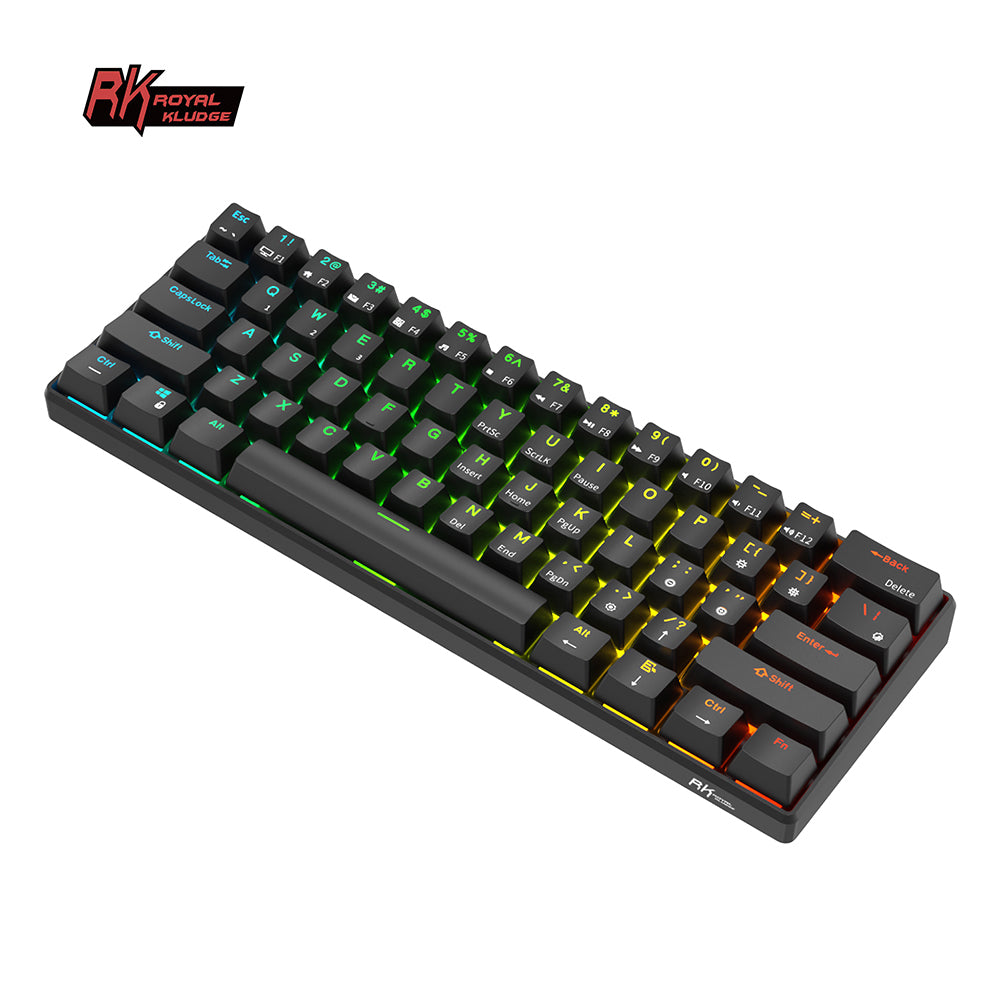 Royal Kludge RK61 Tri Mode - Mechanisch RGB Gaming Toetsenbord met 61 Keys - 60% Lay-out