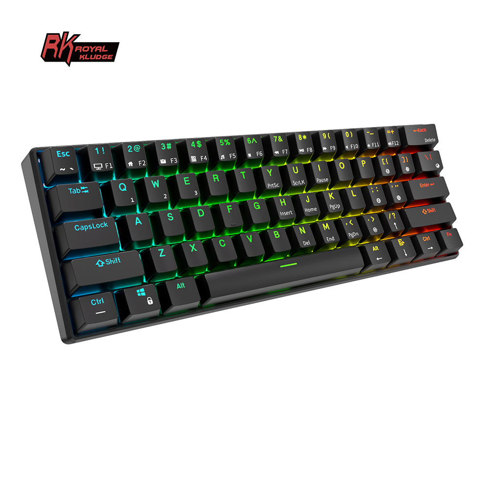 Royal Kludge RK61 Tri Mode - Mechanisch RGB Gaming Toetsenbord met 61 Keys - 60% Lay-out