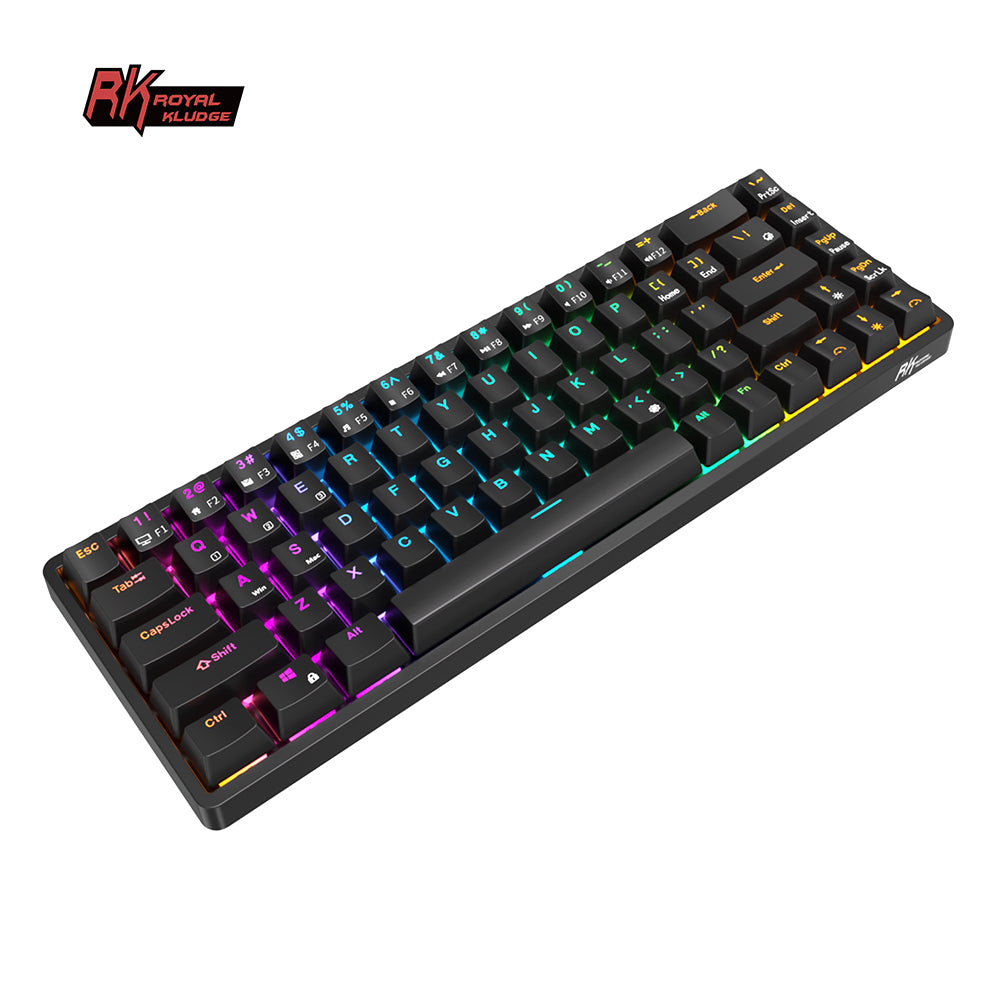 Royal Kludge RKG68 - Draadloos Mechanisch Toetsenbord - RGB - 65% Lay-out - 2,4GHz