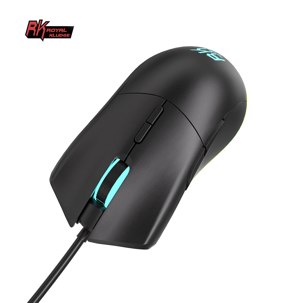 Royal Kludge RK168 Gaming Muis - Bedrade RGB Muis - 6200 DPI - Programmeerbare Knoppen - Optisch