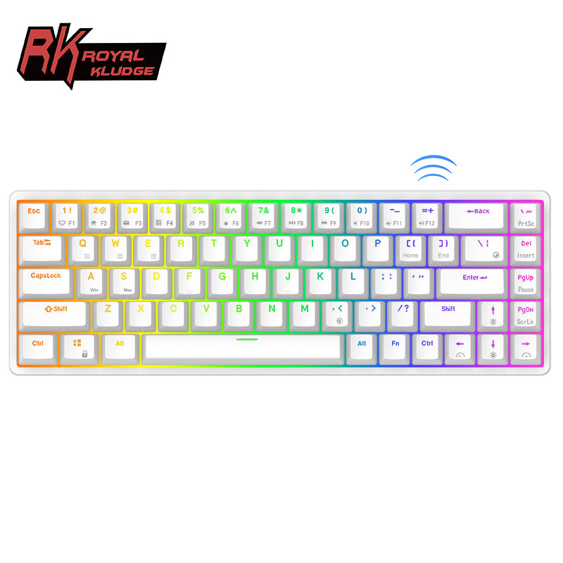 Royal Kludge RKG68 - Draadloos Mechanisch Toetsenbord - RGB - 65% Lay-out - 2,4GHz