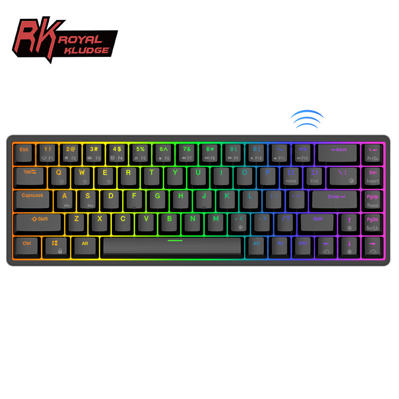 Royal Kludge RKG68 - Draadloos Mechanisch Toetsenbord - RGB - 65% Lay-out - 2,4GHz