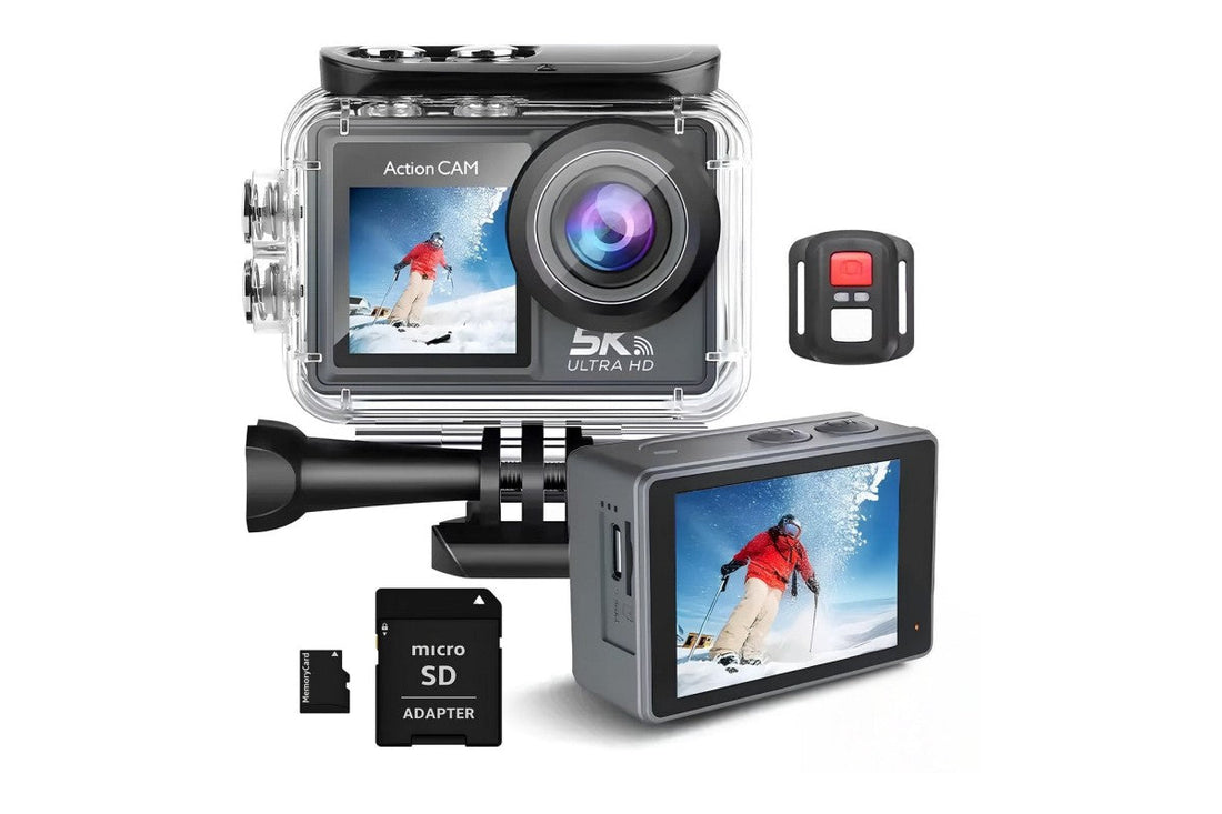 Senzo Action Camera 5K - 50MP - 60FPS - WiFi - Onderwatercamera - 30M - Beeldstabilisatie - Incl. 32GB SD
