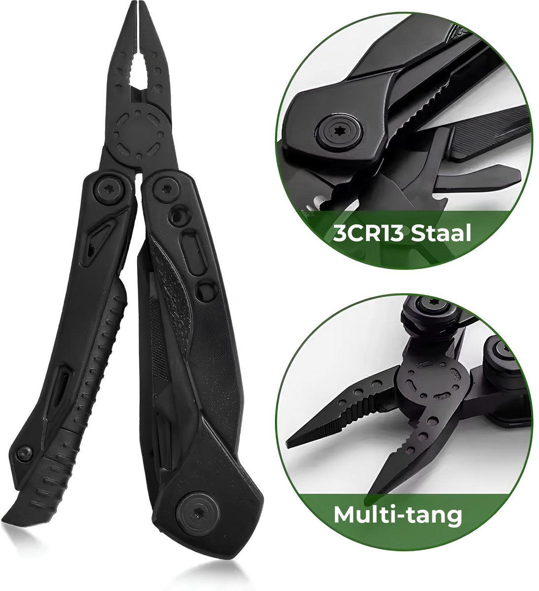 Senzo Multitool Zakmes - Survival - Multifunctioneel Zakmes - 14-in-1 - Schroevendraaier - Vuurstarter