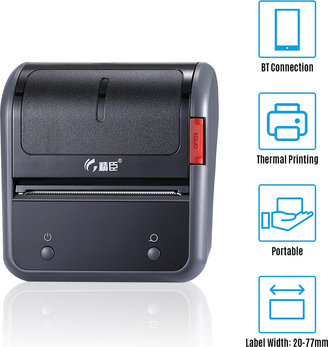 Niimbot B3S Labelprinter - Draadloze Labelmaker - 2200 mAh - Print Breedte 20-75mm