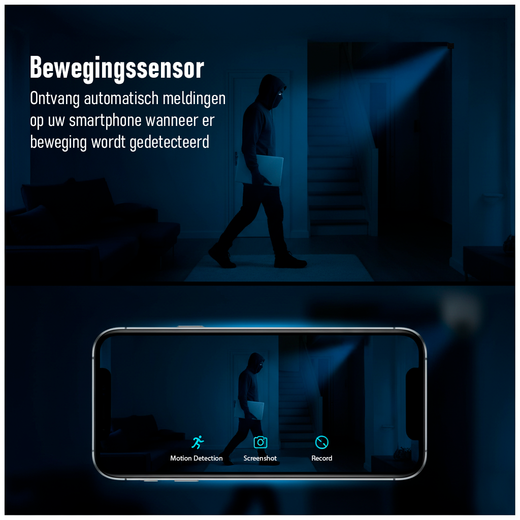 Senzo Spy Camera - Met WiFi - App - Verborgen Camera - Spycam - Beveiligingscamera - Mini Camera - Incl 64GB SD-Kaart