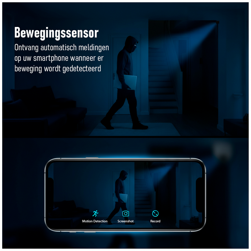 Senzo Spy Camera - Met WiFi - App - Verborgen Camera - Spycam - Beveiligingscamera - Mini Camera - Incl 64GB SD-Kaart
