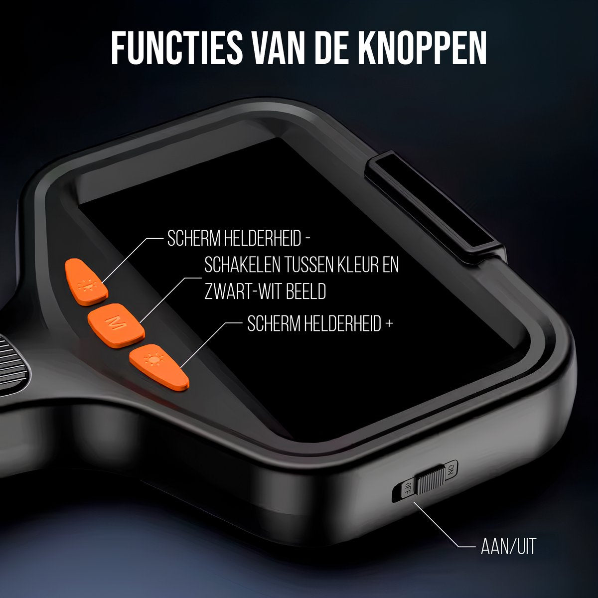 Current Endoscoop - Inspectie Camera - Rioolcamera - Inspectiecamera - 5M - Met Scherm - 1080p HD - IP67 - 4.3 Inch Scherm