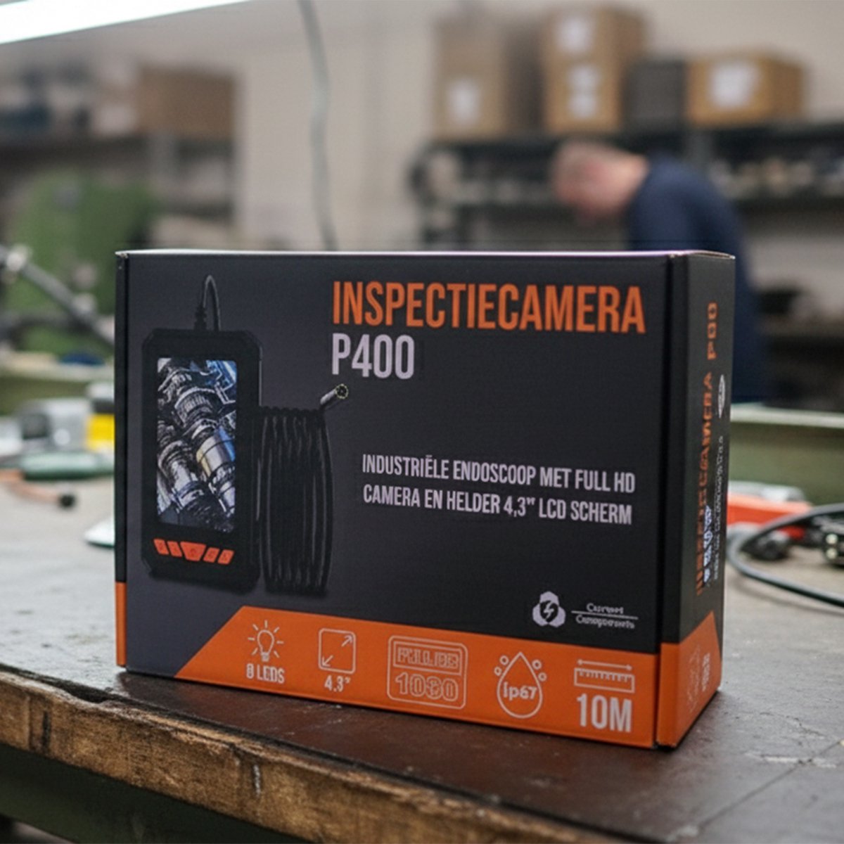 Current Endoscoop - Inspectie Camera - Rioolcamera - Inspectiecamera - 10M - Met Scherm - 1080p HD - IP67 - 4.3 Inch Scherm