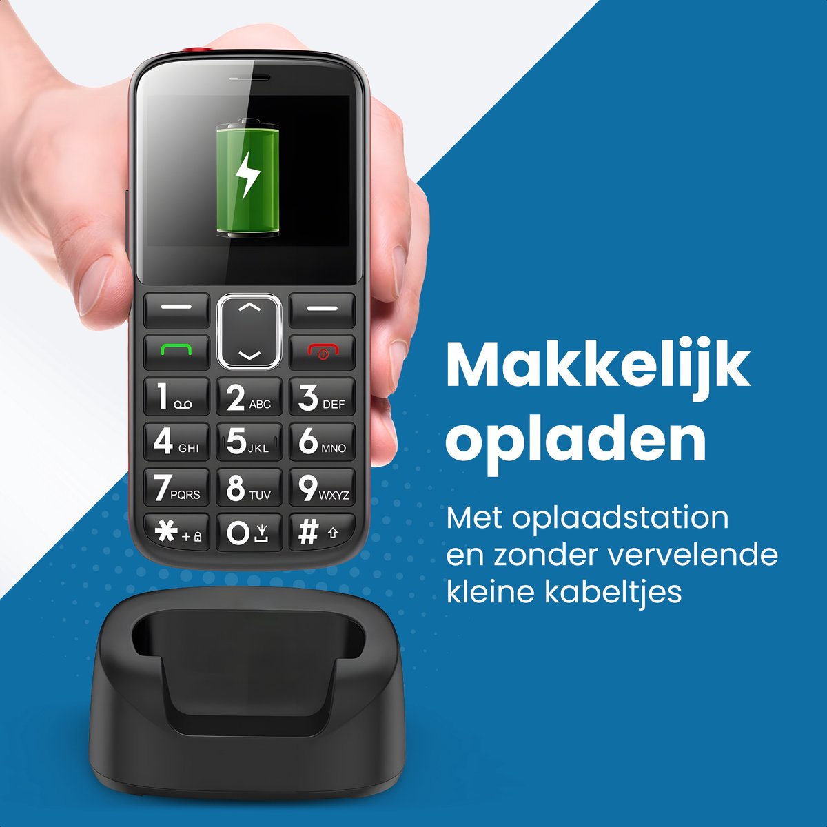 Senzo Senioren Telefoon - 4G - SOS-knop - Camera - GSM