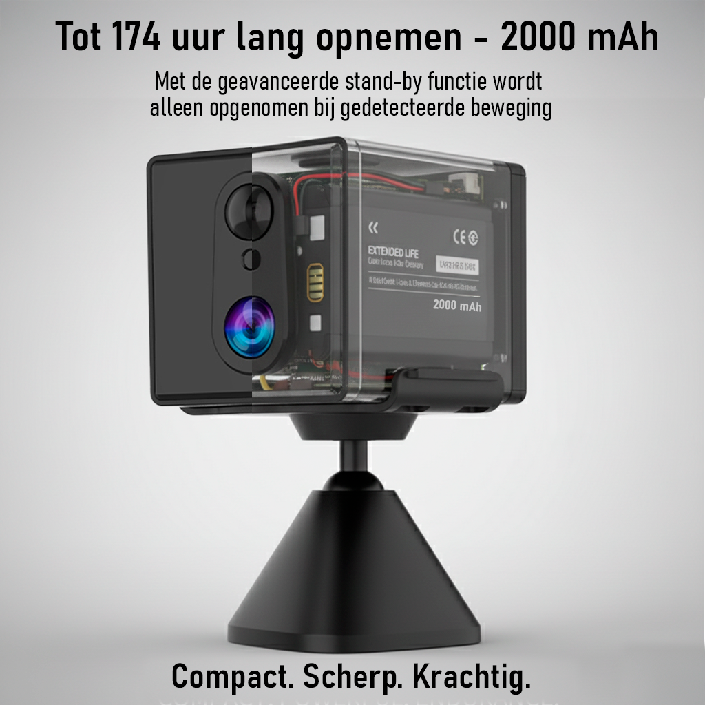 Senzo Spy Camera - Met WiFi - App - Verborgen Camera - Spycam - Beveiligingscamera - Mini Camera - Incl 64GB SD-Kaart