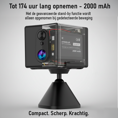 Senzo Spy Camera - Met WiFi - App - Verborgen Camera - Spycam - Beveiligingscamera - Mini Camera - Incl 64GB SD-Kaart