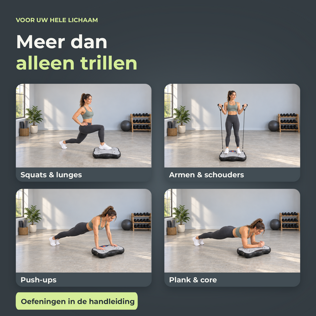 Zenergy Trilplaat - Fitness - Voor Benen Bloedsomloop - Incl. Weerstandsbanden - Bluetooth Speaker