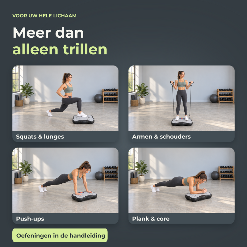 Zenergy Trilplaat - Fitness - Voor Benen Bloedsomloop - Incl. Weerstandsbanden - Bluetooth Speaker
