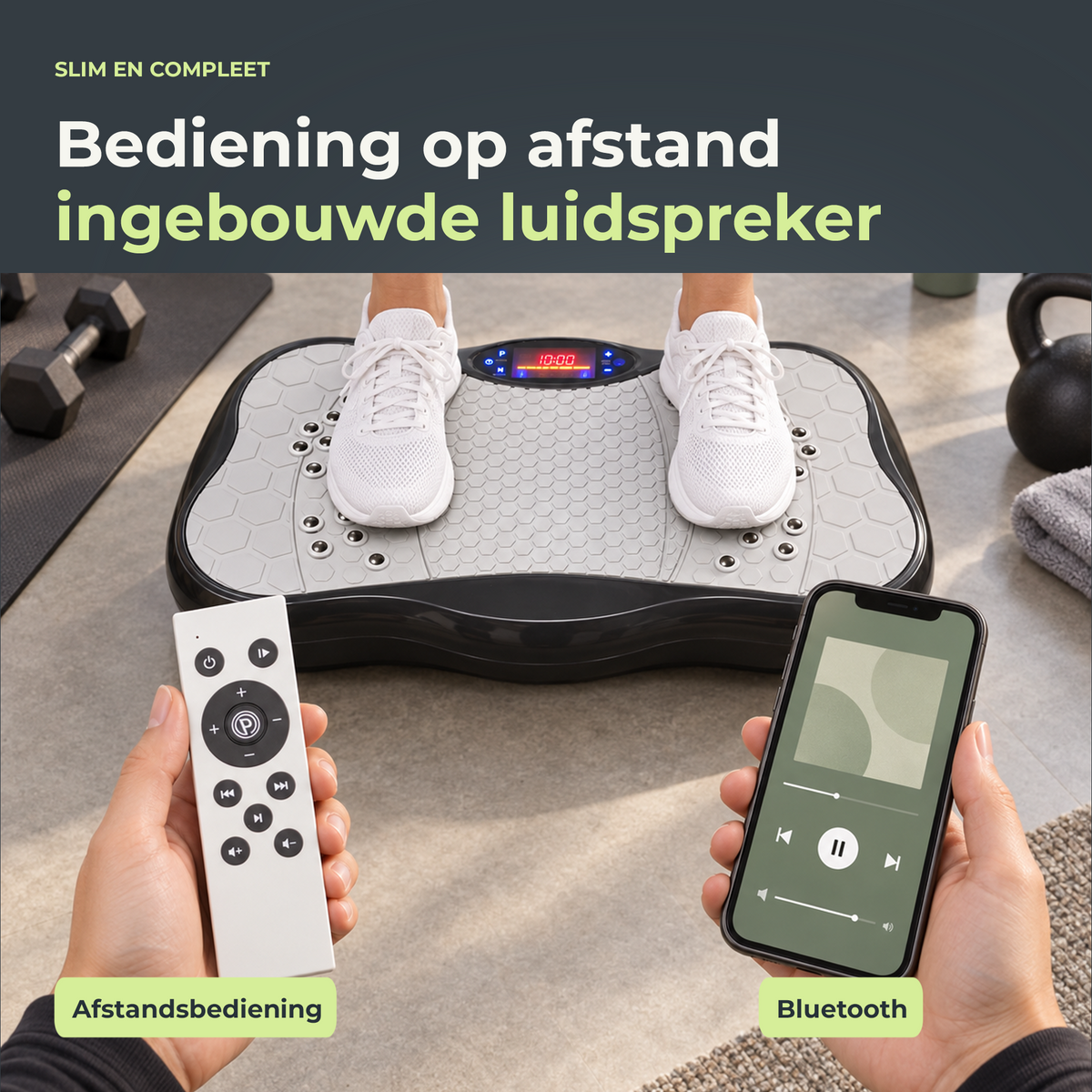 Zenergy Trilplaat - Fitness - Voor Benen Bloedsomloop - Incl. Weerstandsbanden - Bluetooth Speaker