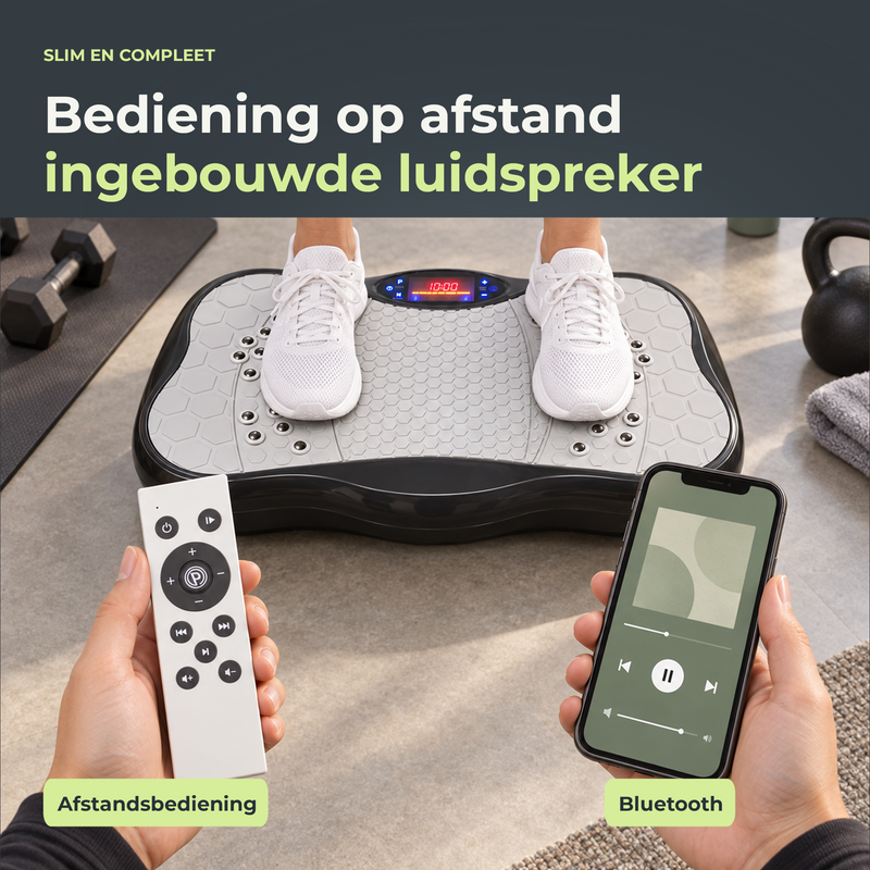 Zenergy Trilplaat - Fitness - Voor Benen Bloedsomloop - Incl. Weerstandsbanden - Bluetooth Speaker