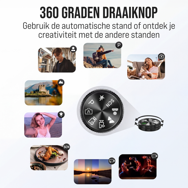 Senzo Digitale Camera 8K met WiFi - 88MP - 16 x Zoom - 60FPS - HDR - Fotocamera - Fototoestel - Compact Camera - Vlog Ca