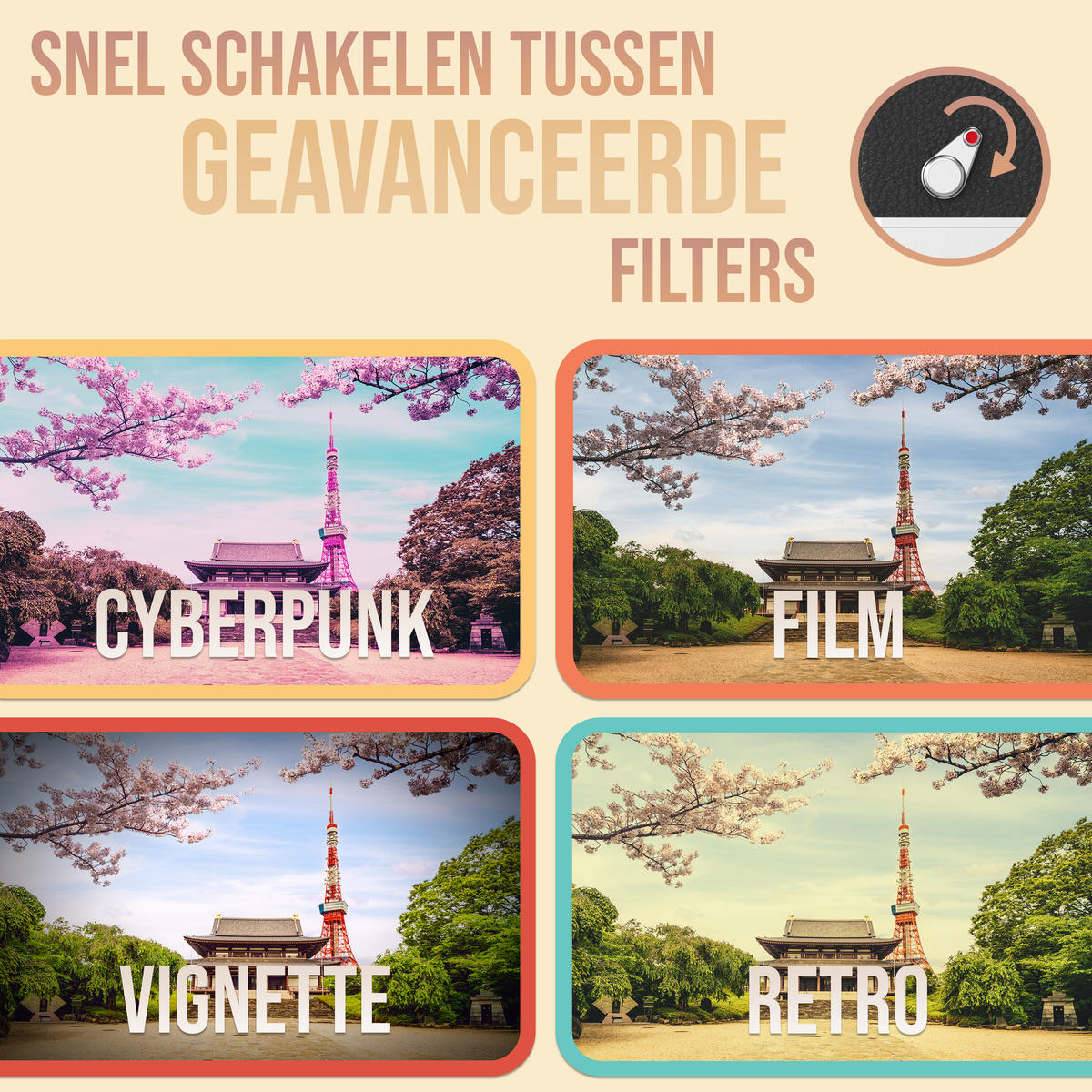 Senzo Digitale Camera - Schermvrije Retro Fotocamera - 13MP - 8 Ingebouwde Filters - 2500 Foto's - 8GB - Fototoestel