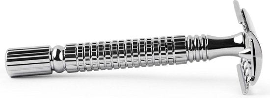Safety razor QSHAVE + 5 titanium scheermesjes – dubbelzijdig scheermes voor mannen en vrouwen – klassiek scheermes