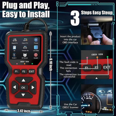 Senzo OBD2 Scanner - OBD - Auto Uitleesapparatuur - Universeel