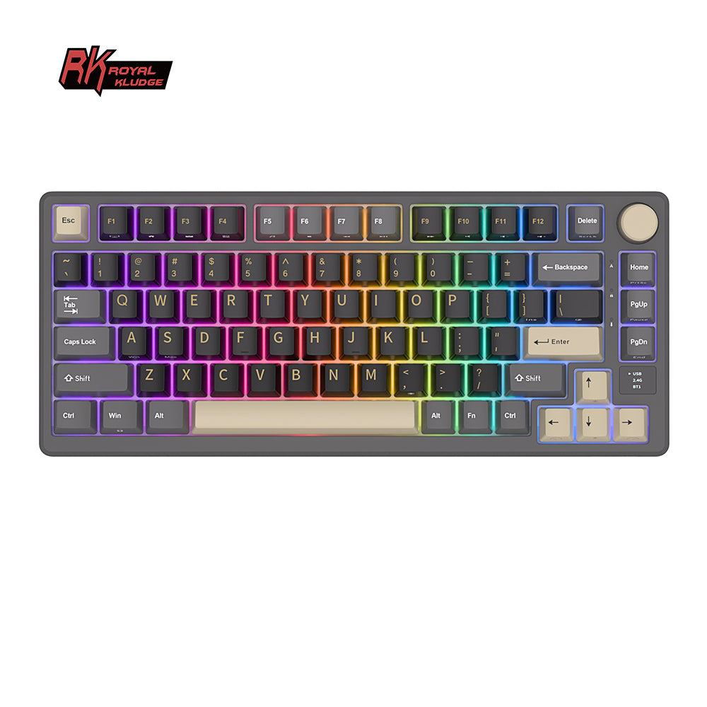 Royal Kludge RKM75 Tri Mode - Mechanisch Gaming Toetsenbord - Foam Touch - Inclusief Stofkap