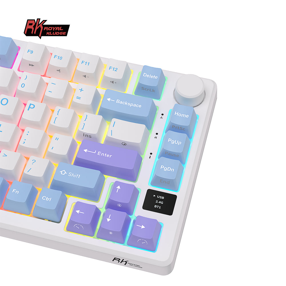 Royal Kludge RKM75 Tri Mode - Mechanisch Gaming Toetsenbord - Foam Touch - Inclusief Stofkap