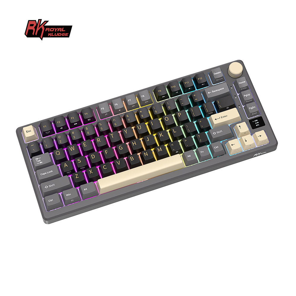 Royal Kludge RKM75 Tri Mode - Mechanisch Gaming Toetsenbord - Foam Touch - Inclusief Stofkap